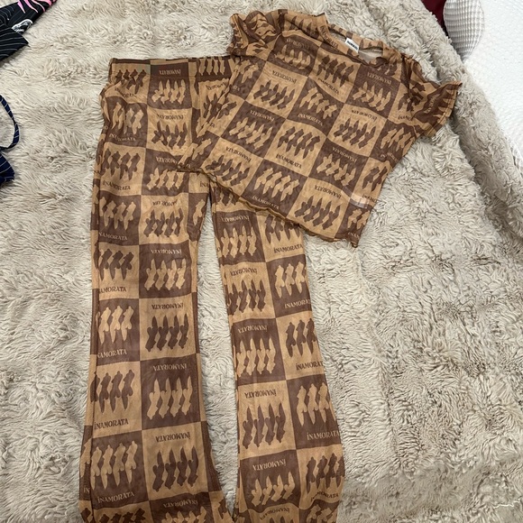 Inamorata Brown Patterned set